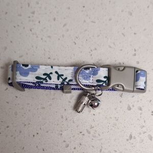 Floral Pet Collar with Bell
